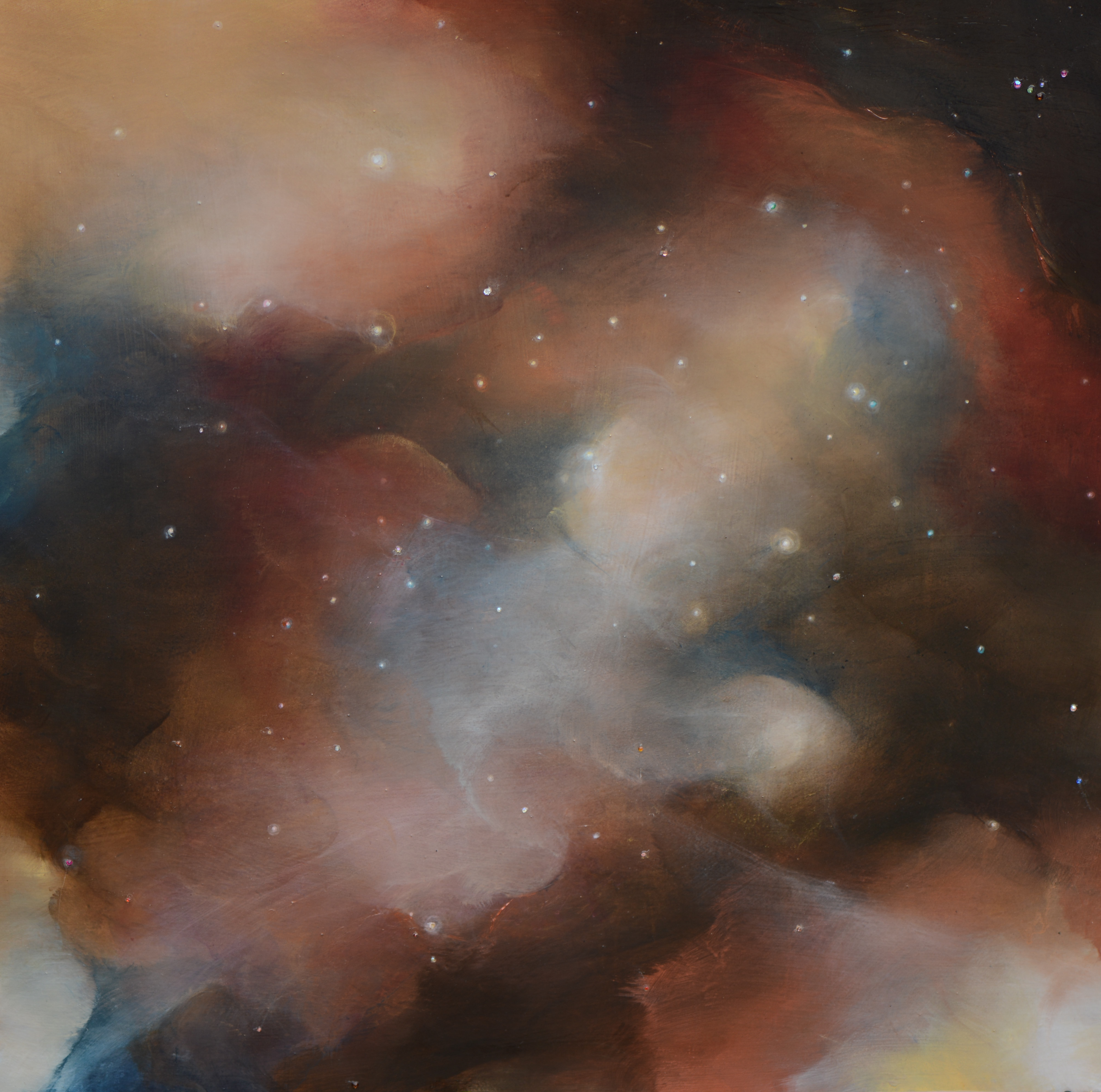 Luminous(Displayed at Science World), 24" x 24" Acrylic and Swarovski Crystal on Panel. $2,000