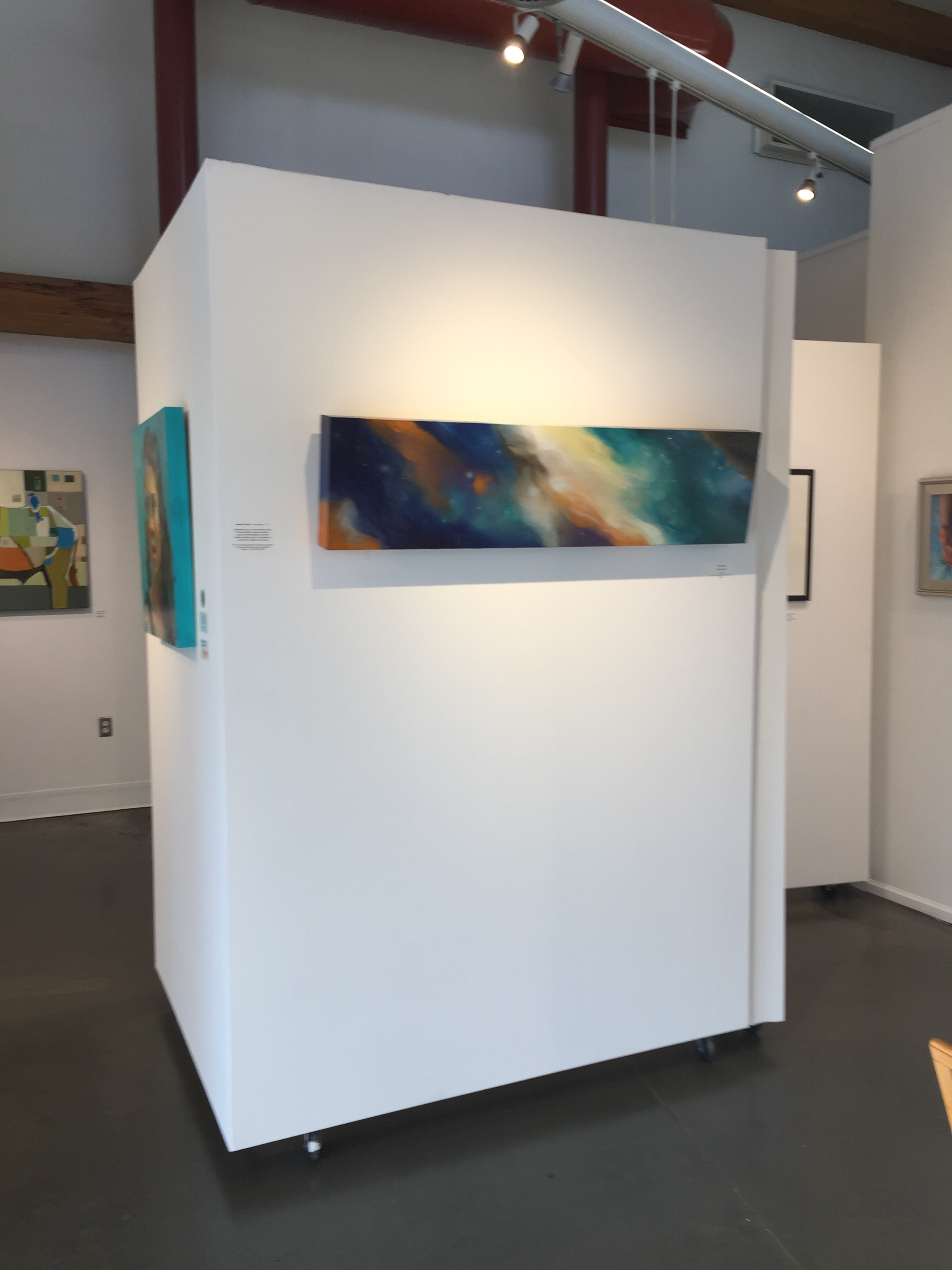 Federation Gallery Artist Choice Exhibition. Dynamic Light 12" x 48" Acrylic and Swarovski Crystal on Panel.